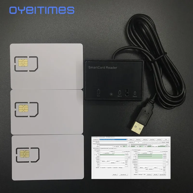 Oetimesカードリーダー3個2ff/3ff/4ffプログラム可能5g nr isimカード3gpp r16 sa/nsa/aci 5g用SIMカード5.9.13カスタムツール