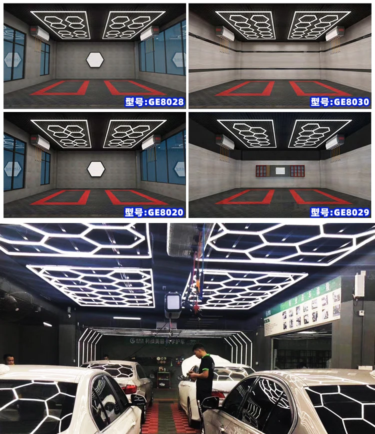 High Performance Professional Car Care Led Work Light Square Hexagon Led Lighting