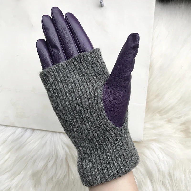 New Genuine Sheepskin Gloves Cashmere Hand Muff Women\'s Glove Cold And Wind Proof Warm And Thin Wholesale