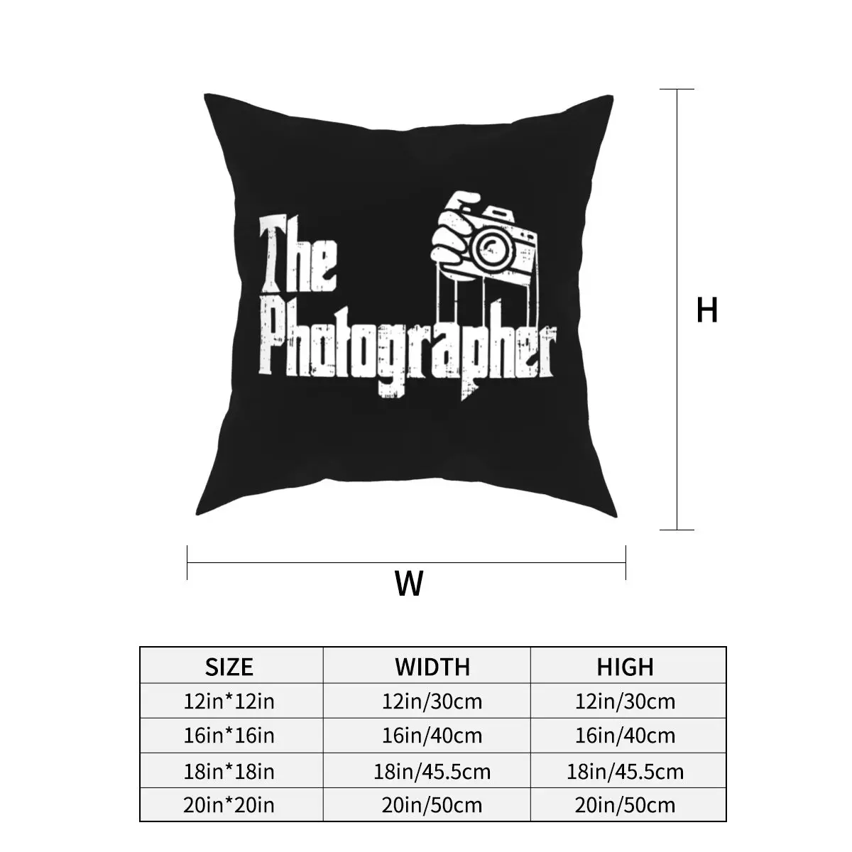 Photography The Photographer Square Pillowcases Living Room Cushion Cover Cute Home Decoration Pillowcase 40*40cm