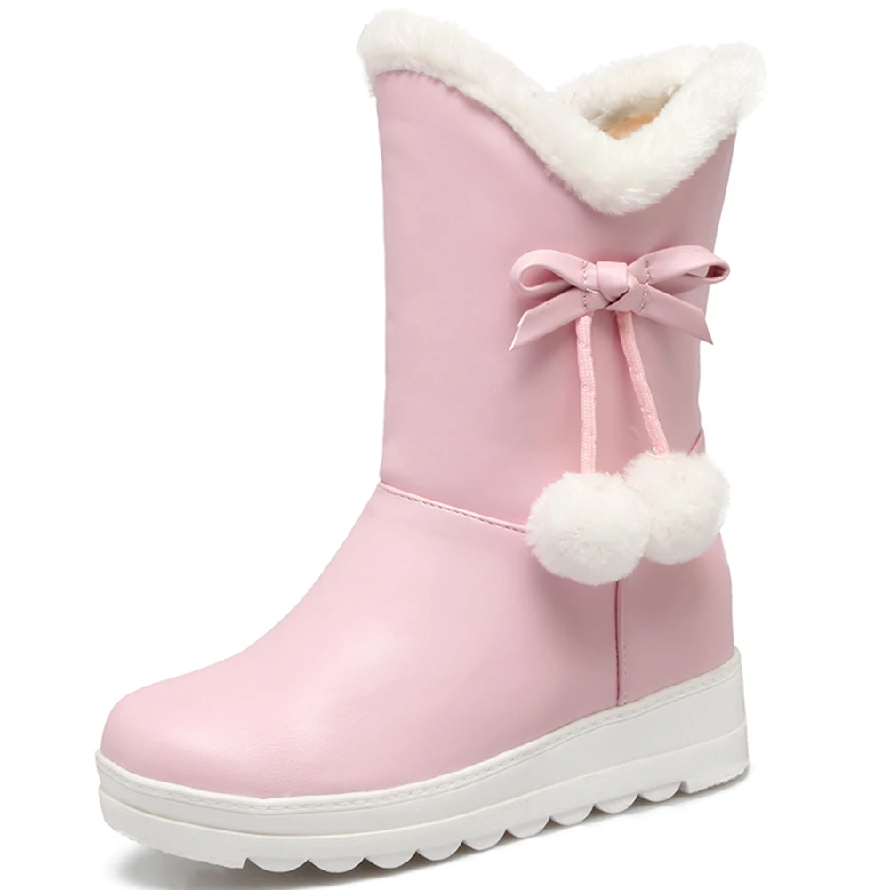 DORATASIA stivali da neve invernali da donna nuovi stivali di peluche in pelliccia calda dolce piattaforma da donna altezza crescente scarpe da