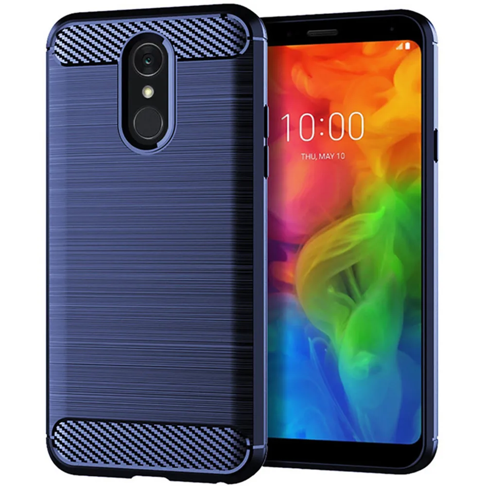 For LG Q7 Case Luxury Full Soft TPU Silicone Cover ShockProof Case For LG Q7 Plus Q 7 LGQ7 Protective Phone Cases