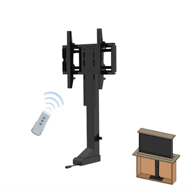 TV lift TV stand TV mount 110-240V AC input 32-57 inch/42-70 inch with remote and controller and mounting bracket parts