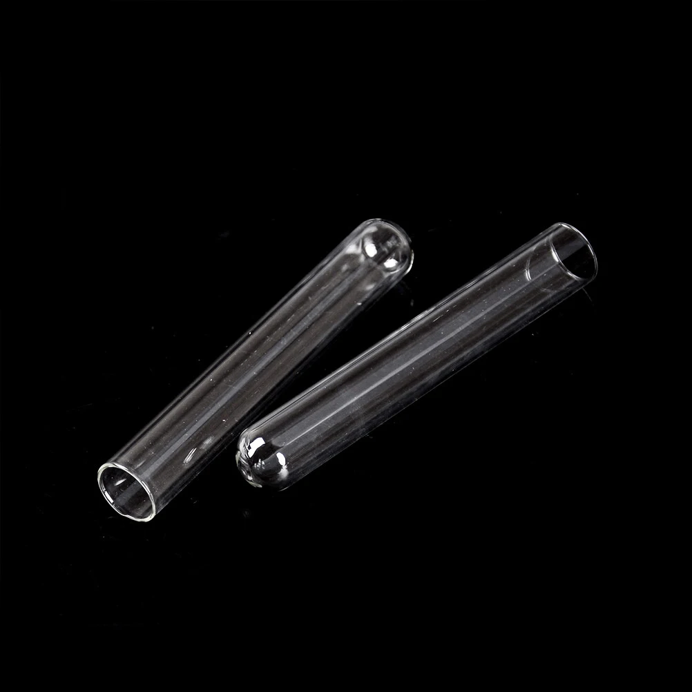 10pcs Transparent Pyrex Glass 1mm Thick Wall Test Tubes Blowing Fire Polished Ends Test Tube 100mm Length