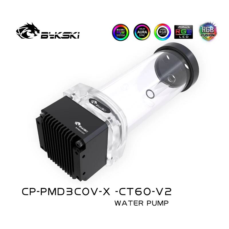 Imagem -05 - Bykski Cp-pmd3cov-x-ct60-v2 Aio Rgb Ddc Bomba Reservatório Combo 600l h Cilindro Tanque de Água 6m Cabeça A-rgb pc Água Bomba de Refrigeração