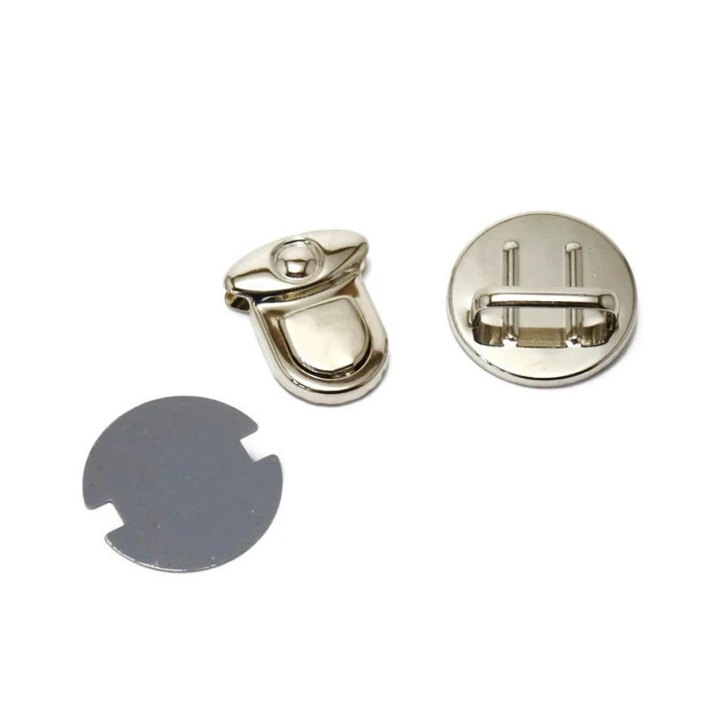 

Metal Round Shape Clasp Turn Lock Twist Lock Thumb Catch for DIY Handbag Bag Purse Hardware 31mmx36mm