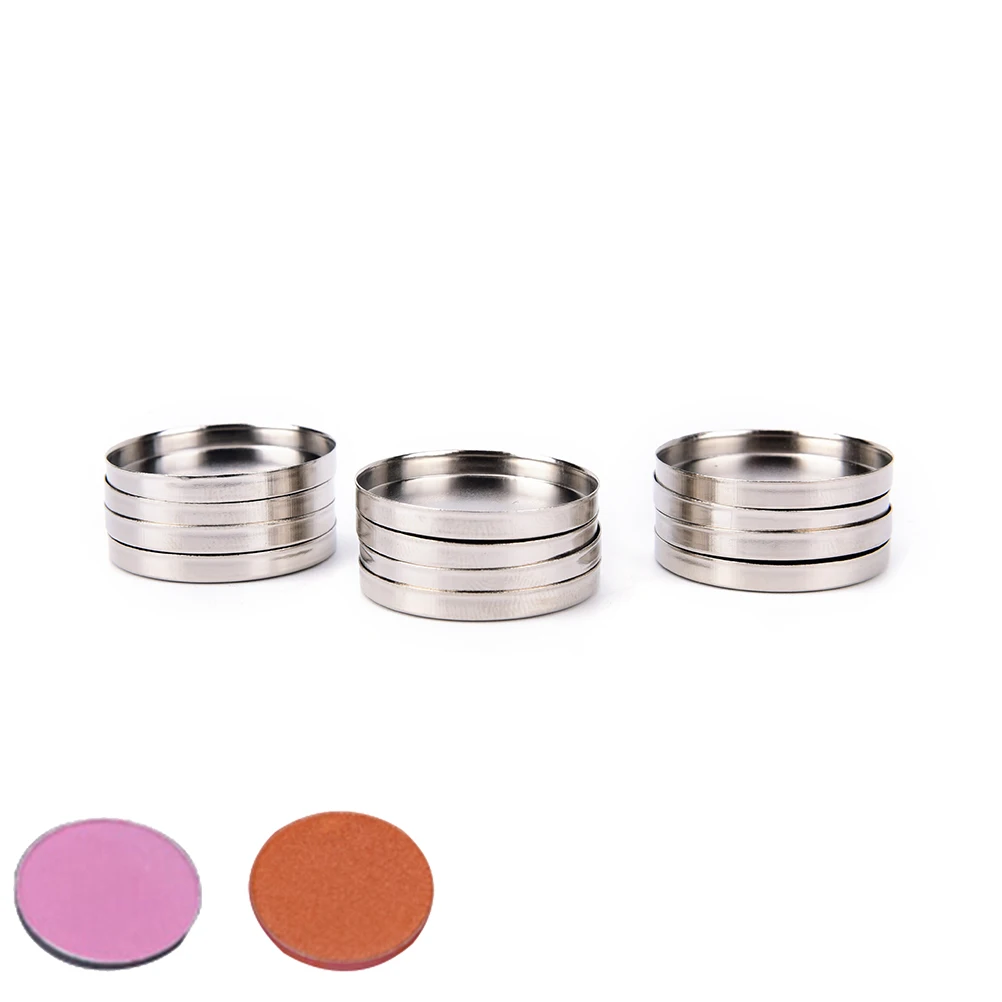 12 Pcs 26mm Makeup Cosmetic Empty Aluminum Cases Pans For Eyeshadow Eye Shadow Container Pans Palette Case DIY Makeup Tool