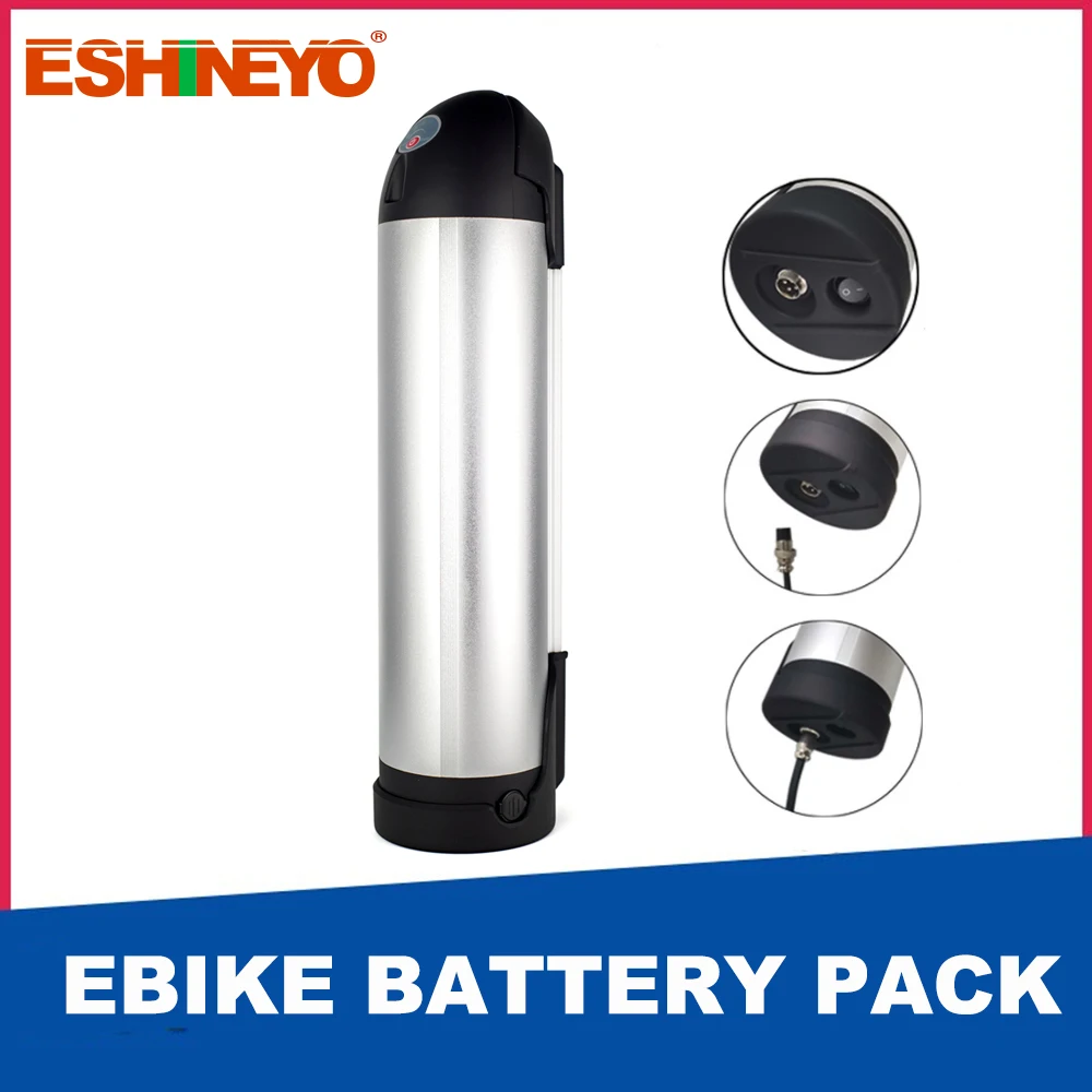 Water Bottle ebike Battery Pack 36V 10Ah 13Ah For Electric Bicycle Kettle Lithium ion 18650 Cells Batteries Fit 250-500W Motor