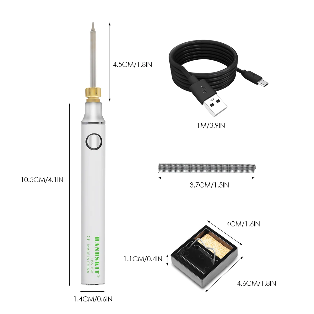 USB Portable Mini Electric  Charging  Soldering Iron Outdoor Aerial Work 5V 8W adjustable Temperature Kit