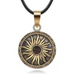 Eudora 20mm Sun Blossom Mexican Bola Harmony Chime Ball Pregnancy Baby Pendant Necklace for Women Vintage fine Jewelry NB324