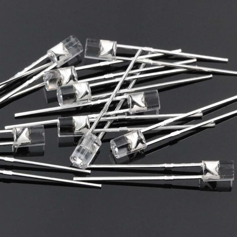 1000PCS 3MM Flat Top Transparent Short Leg Boundless Red Blue Green Yellow White Warm DIP LED