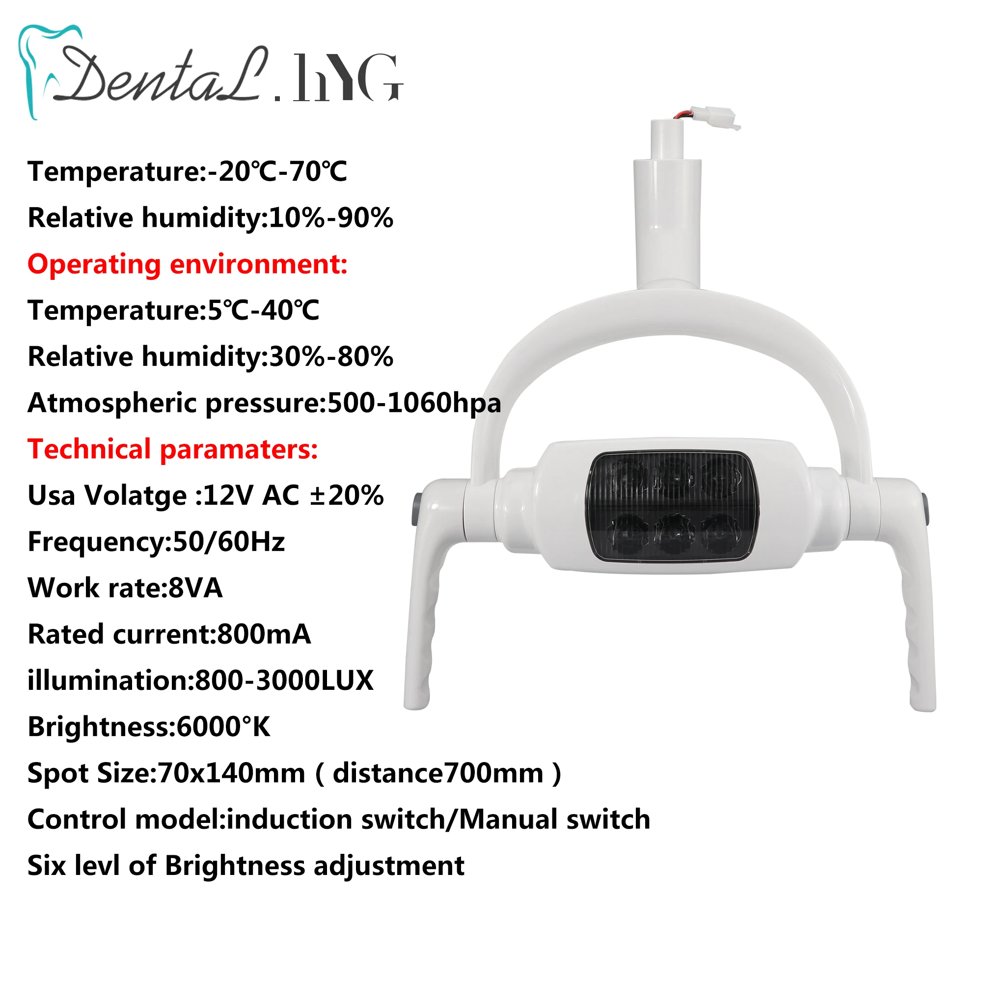 Good Quality Dental Induction Lamp LED Oral Operation Light For Dental Unit Chair  Spare Parts Equipment Teeth Whitening