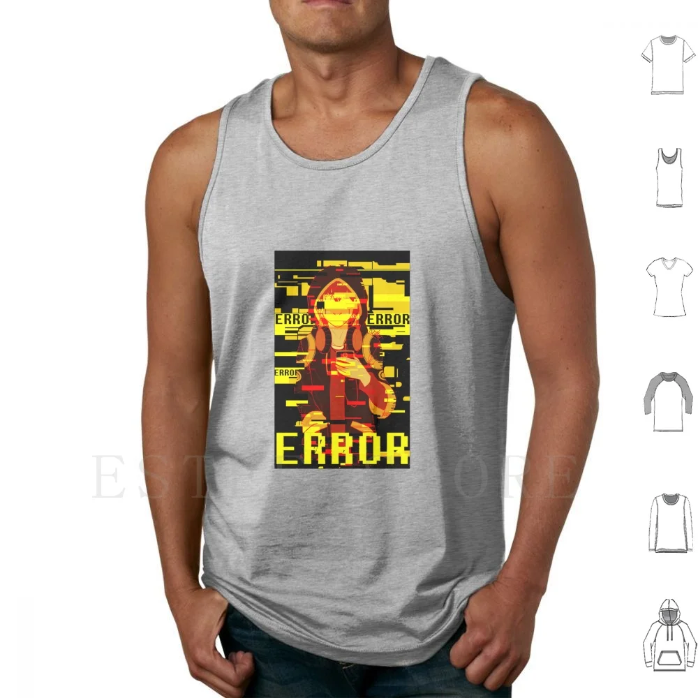 

707 Tank Tops Vest Sleeveless Mystic Messenger 707 Luciel Choi Glitch Hacker