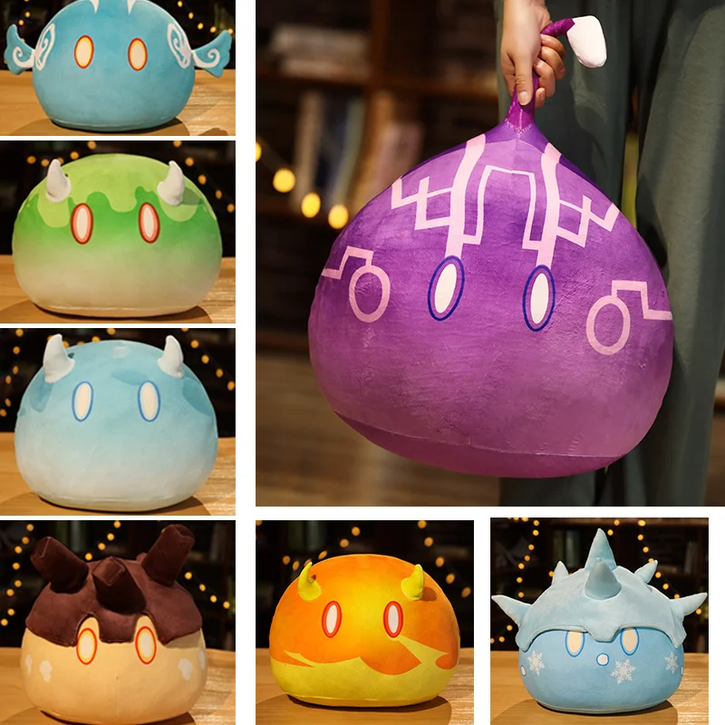 

Cute Slime Fluffy Game Genshin Impact Slime Theme Plush Toy Slime Throw Pillow Keli Dango Toys Birthday Xmas Gift Kids Toys