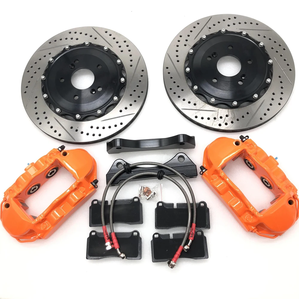 

For bmw-220I-F22 rear wheel brake car accessories GT4-4 piston caliper 355x28 rotor with aluminum alloy center cap and bracket