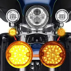 3.75 Inch 1157 Front Led Motorcycle Turn Signal Light Amber Lamp For Harley Road King Classic Ultra Classic/Limited FLSTC FLSTN