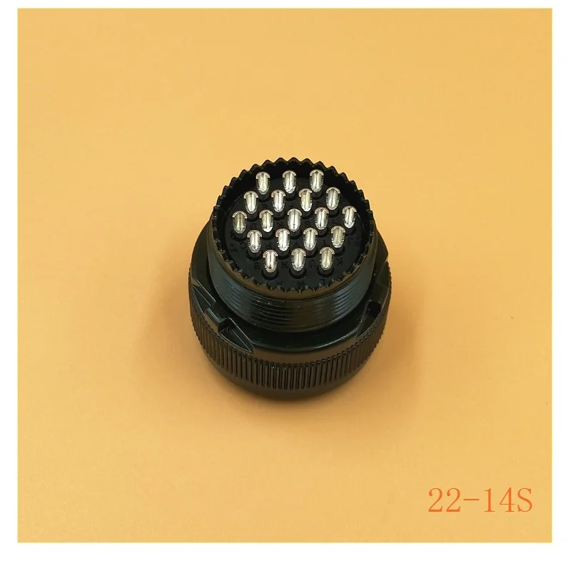 Imagem -06 - Pinos Conector de Aviação Codificador Plug para Servo Motor Exército Padrão Impermeável Ângulo Reto Ms3108b 2214s 22-14 19