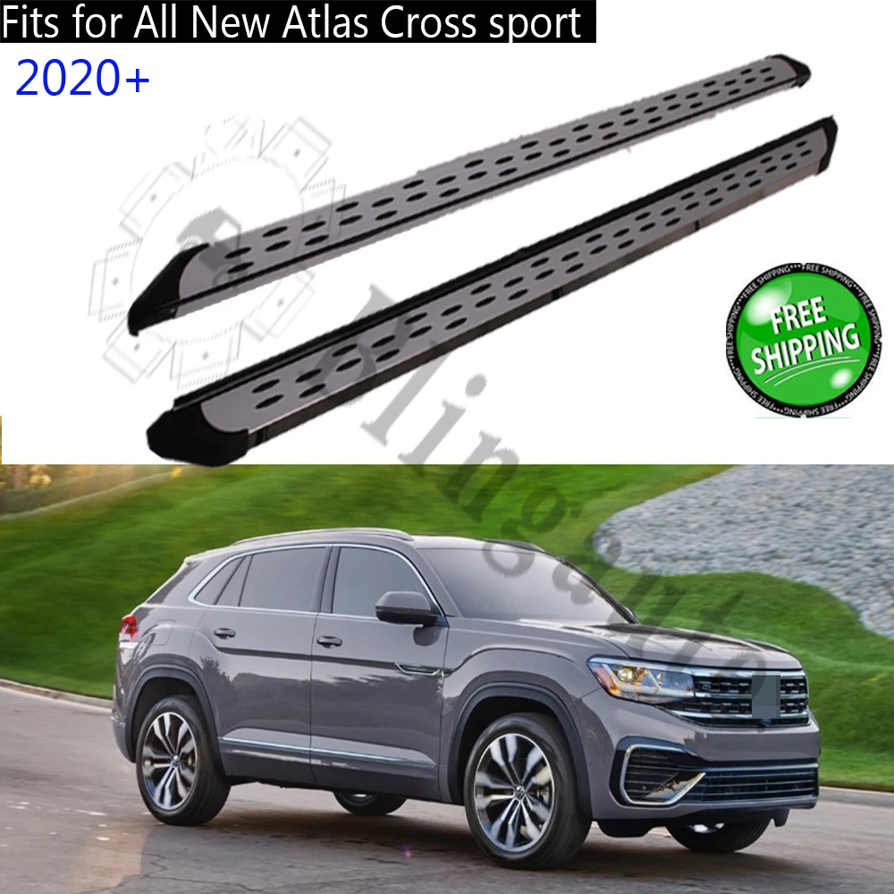 Running board fits for V.olkswagen All new Atlas cross sport 2020+ side steps nerf bar car pedal side stairs side bar 2PCS