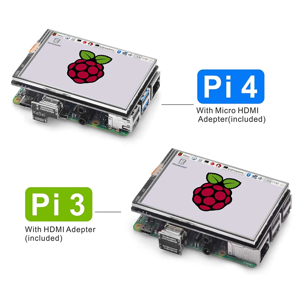 3.5 Inch TFT LCD Display Module 480x320 RGB Pixels Monitor for Raspberry Pi 3 Model B + Pi 4