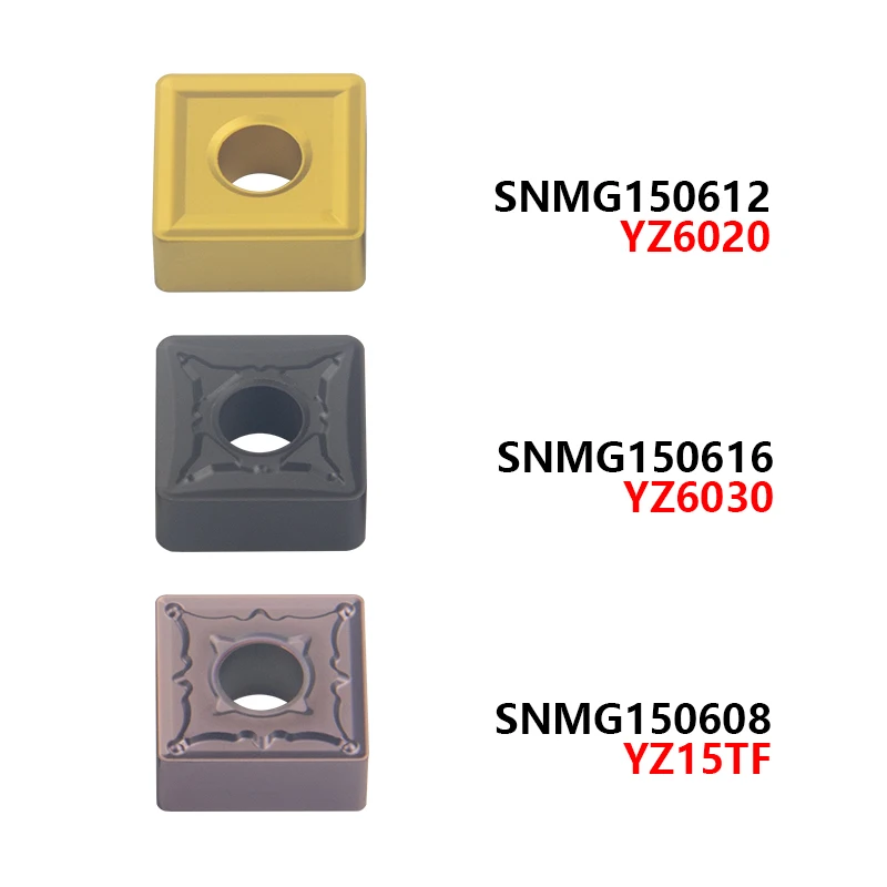 Imagem -03 - Carboneto de Inserção Snmg150612-pm Yz15tf Yz6020 Yz6030 Ferramentas Torneamento Interno Carboneto Inserção Torno Ferramenta Torneamento 10 Peças