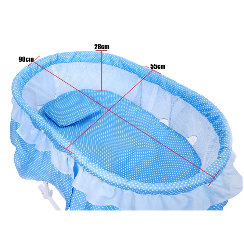 Baby Cradle Bed with Mosquito Net Pillow Mattress Available Swing Crib