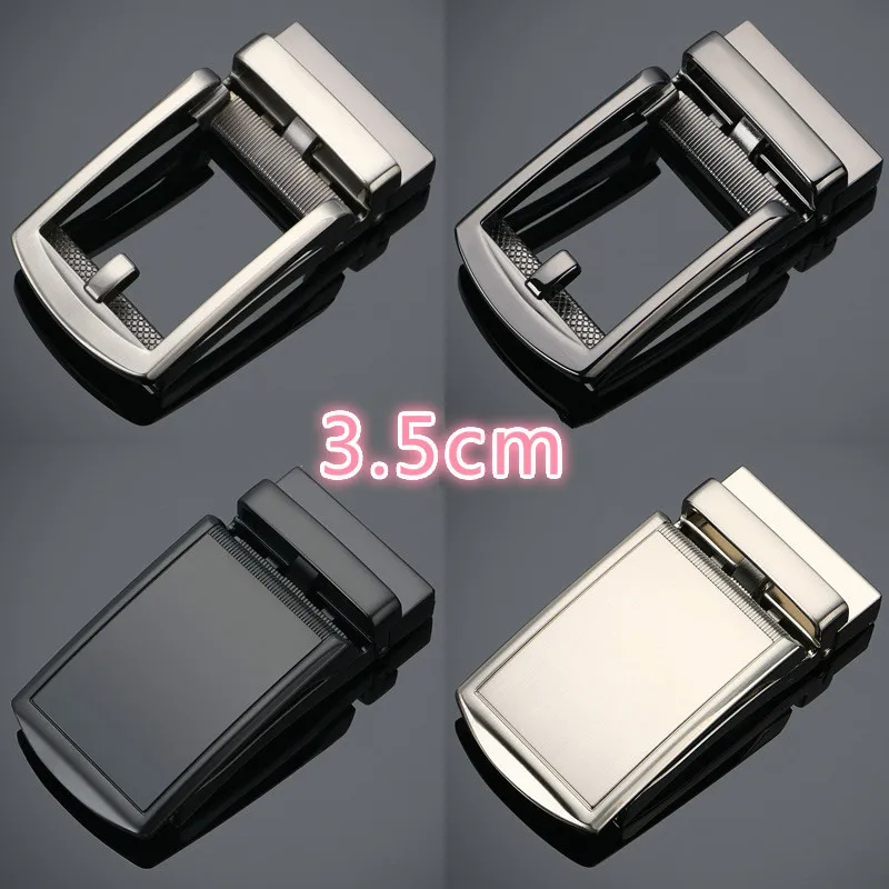 Hebilla automática de aleación de negocios para hombre, hebilla de cinturón de placa única para trinquete de 3,5 cm, accesorios de ropa, cinturón de
