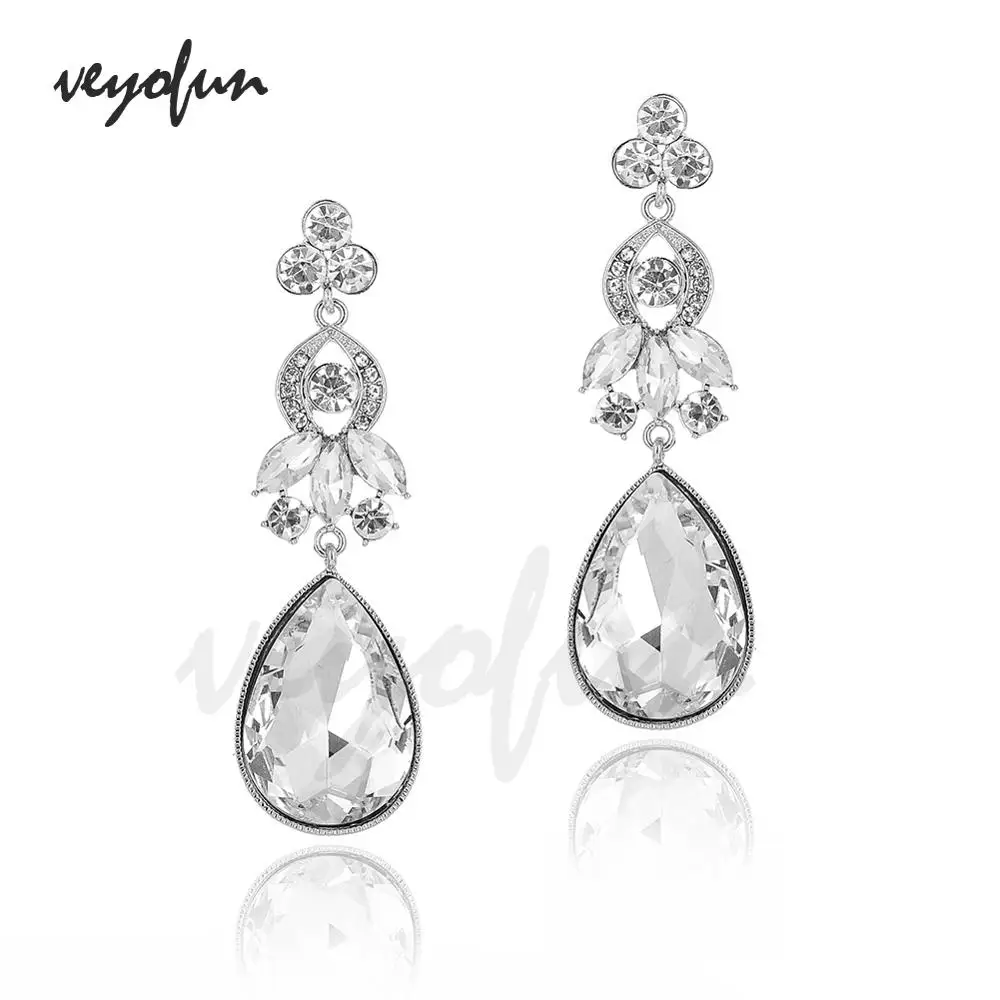 Veyofun Classic Cystal Drop Earrings Wedding Dangle Earrings Fashion Jewelry for Women Gift Wholesale