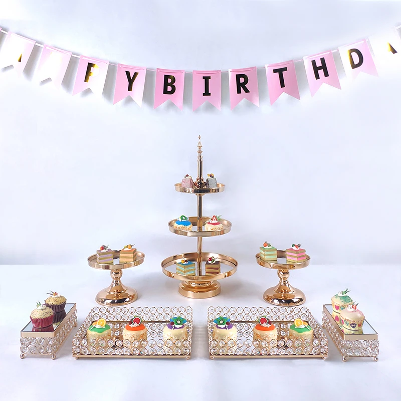 Mirror new  cake stand cupcake tray cake tools home decoration dessert table decorating party suppliers  Wedding Display