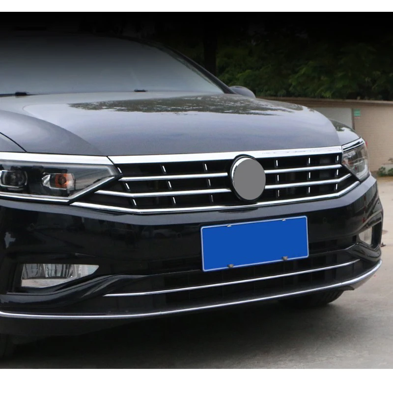 Para VW Passat B8.5 rejilla delantera Verchroomde 2021 2022 2023 2024 estilo de coche tira decorativa de edición estándar de alta configuración