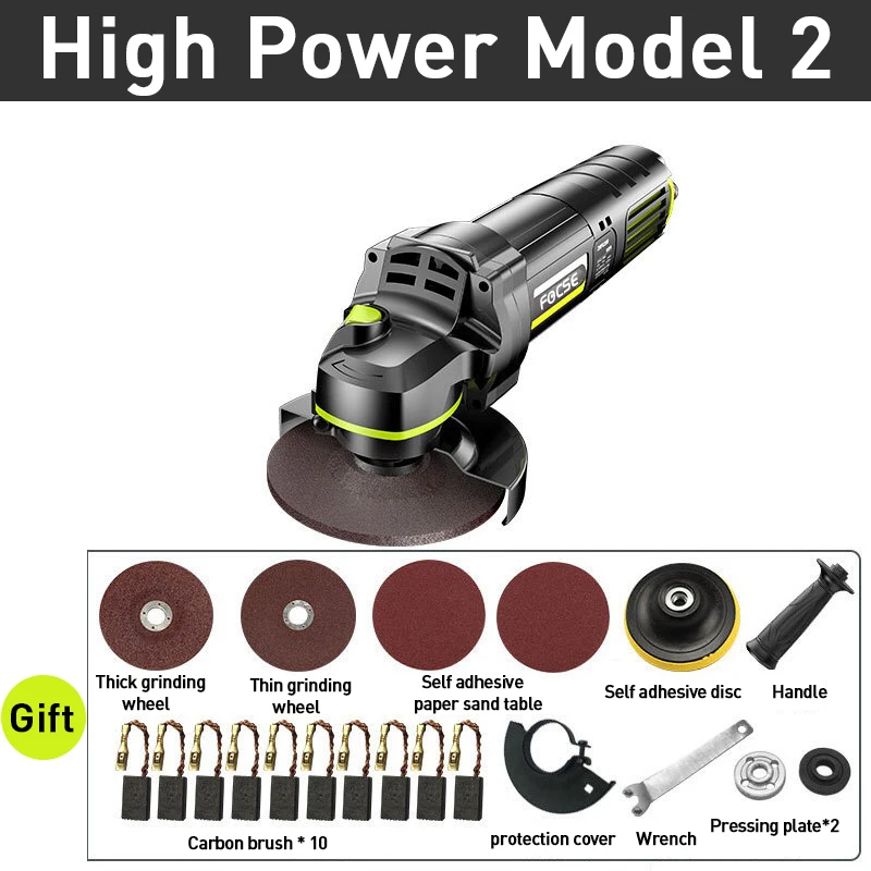 

2000W Angle Grinder Grinding Machine Cutting Electric Power Tool Cutting Machine Polisher Multi-function Woodworking Home DIY
