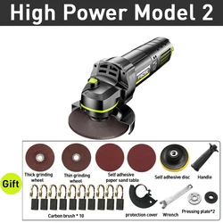 2000W Angle Grinder Grinding Machine Cutting Electric Power Tool Cutting Machine Polisher Multi-function Woodworking Home DIY