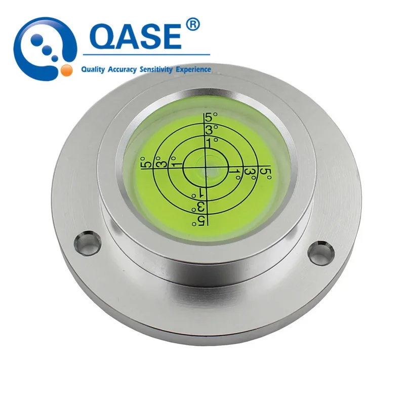 Universal Flange Spirit Level Bubble  Circular Bubble Level Bullseye Matal Protractor Horizontal Measuring Instruments