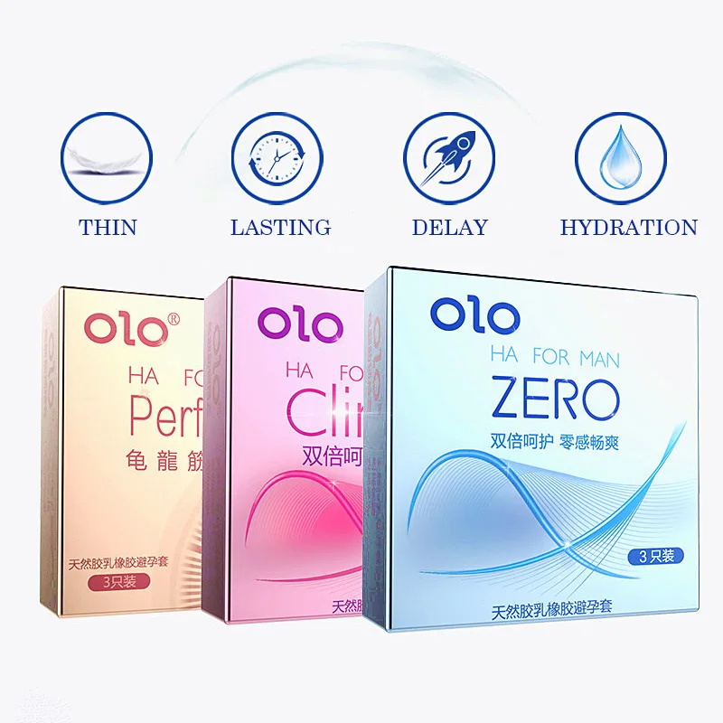 3Pcs Condoms Natural Latex Rubber large grain Condom Intimate Sex Toy Products CJ