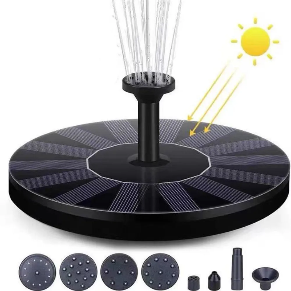 Solar Powered Water Fountain Floating Solar Fountain Pump Pool Pond Waterfall Garden Decor Outdoor Bird Bath Solar Panel Fuente