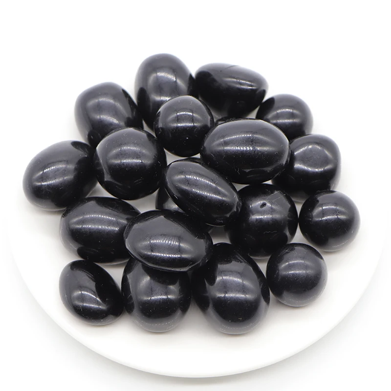 

Natural Black Obsidian Round Quartz Ore Gravel Crystals Specime Healing Energy Tumbled Stone Gemstones Home Aquarium Decoration