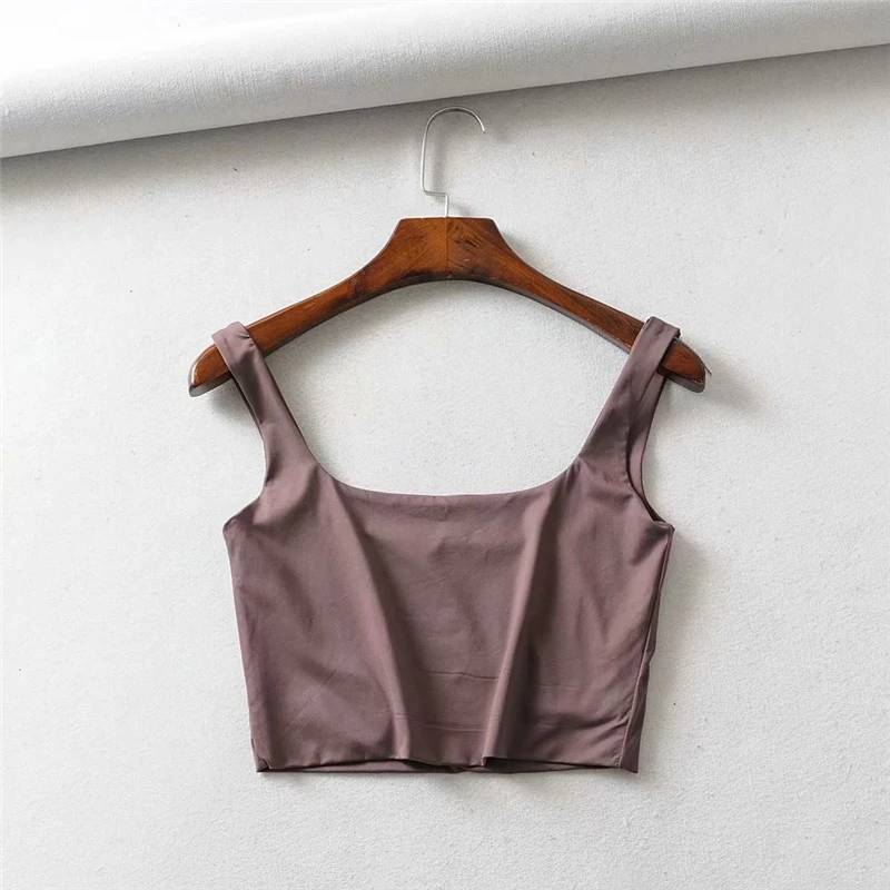 Hot Sale 2024 Summer Women Sexy Sleeveless Tops Fashion Short Square Collar Tank Tops 4 Colors