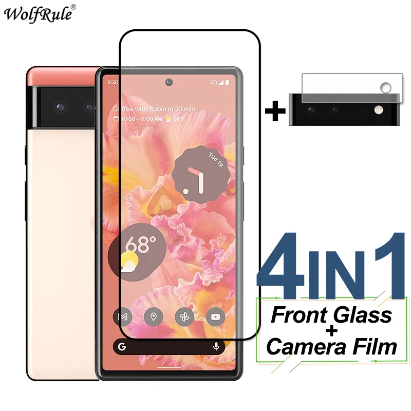 

Full Cover Tempered Glass For Google Pixel 6 7 6A Screen Protector Protective Phone Camera Film For Google Pixel 7 6A 6 5a 5 4a