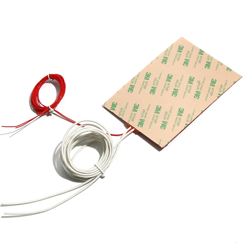 LUJINXUN NTC 100K Thermistor Silicone Heating Pad 50*50mm,60*60mm,80*80mm 20W-100W for 3D Printer Heater 3M Self-adhesive