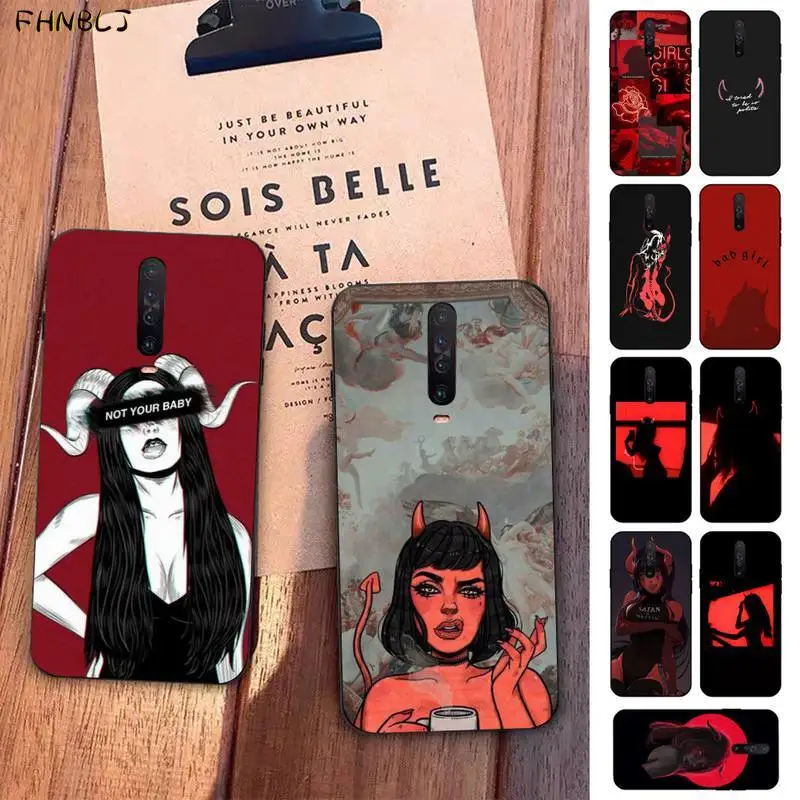 FHNBLJ Sexy Devil Woman Customer Phone Case for RedMi 8 9 4X 5 plus 6 pro GO 6 7 8A s2 K20