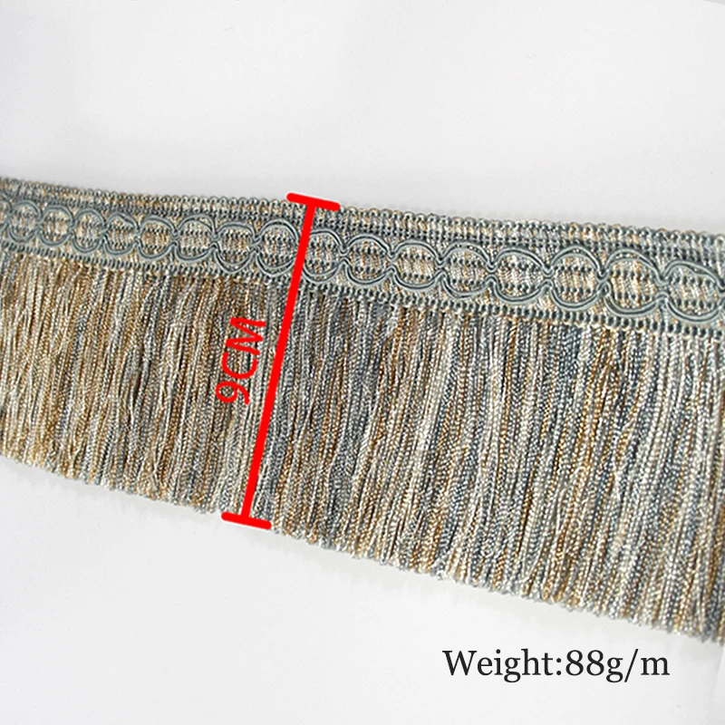 3m 6m/Lot Lace Tassel Fringe Trimming For Sewing DIY Lace Ribbon Silk Tassels Gold Trim Dress Stage Garment Curtain Accessories