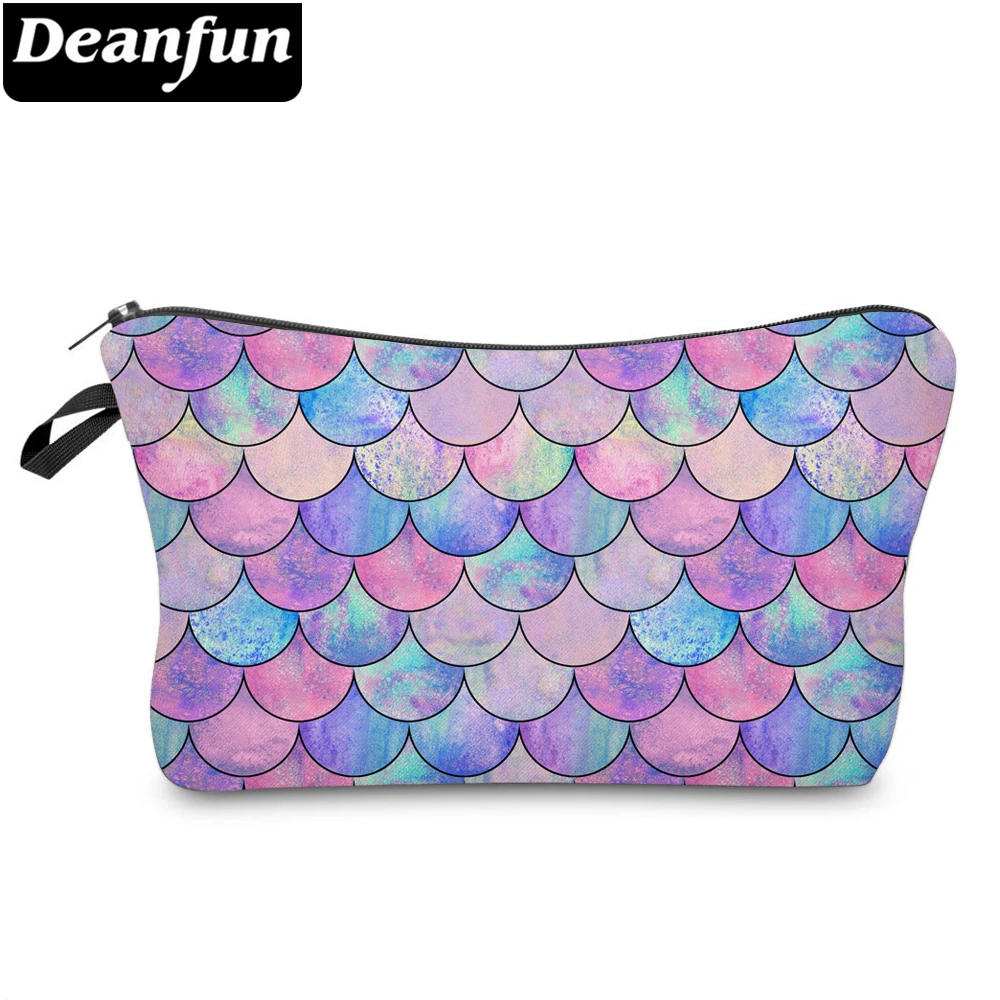 Deanfun Gorgeous Cosmetic Bag Mermaid Scales Pattern Makeup Organizer Bag For Women 52228