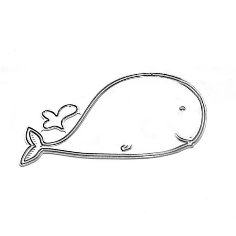 Crazyclown Whale Dies Metal Cutting Dies DIY Scrapbooking Embossing Cuts Paper Stencil Craft Fish Dies