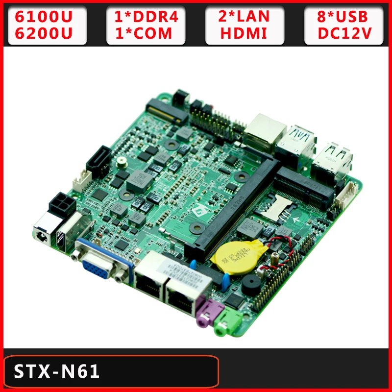 

DDR4 SKYLAKE-U Gen6 I5 Processor Nano ITX Mainboard Dual LAN DC12V