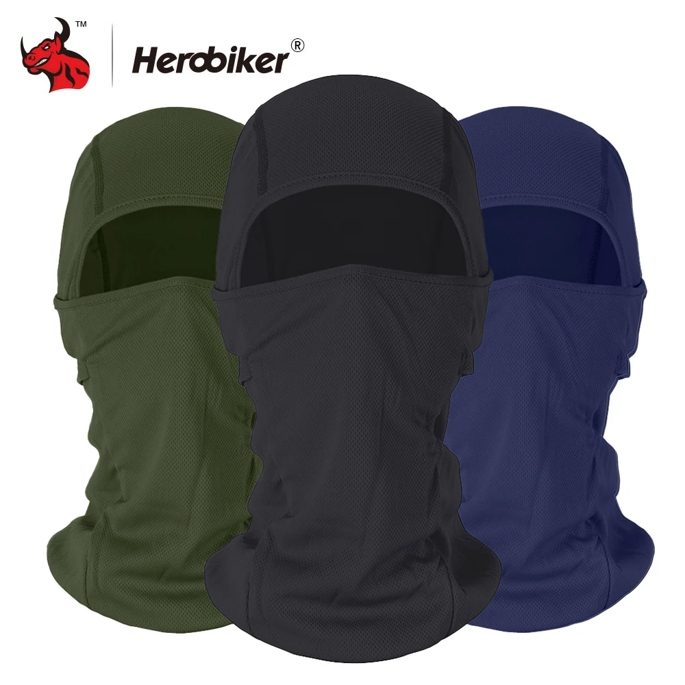 

HEROBIKER Motorcycle Balaclava Face Mask Moto Warm Windproof Breathable Airsoft Paintball Cycling Ski Face Shield Men Sun Helmet