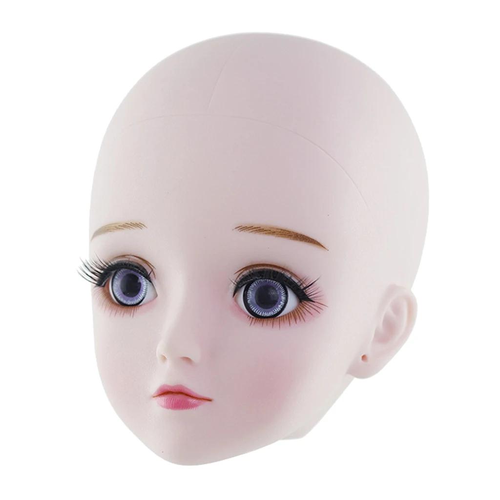 60cm 1/3  Doll Girls Head Mold Sculpt Model with Charming 4D Eyes Gift