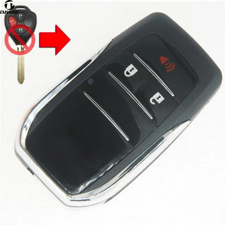 

New Arrival ! 2+1 Buttons Key Shell For Toyota AV4 Wish Camry Hiac Corolla Modified Flip Folding Remote Blank 1PCS/ 5PCS