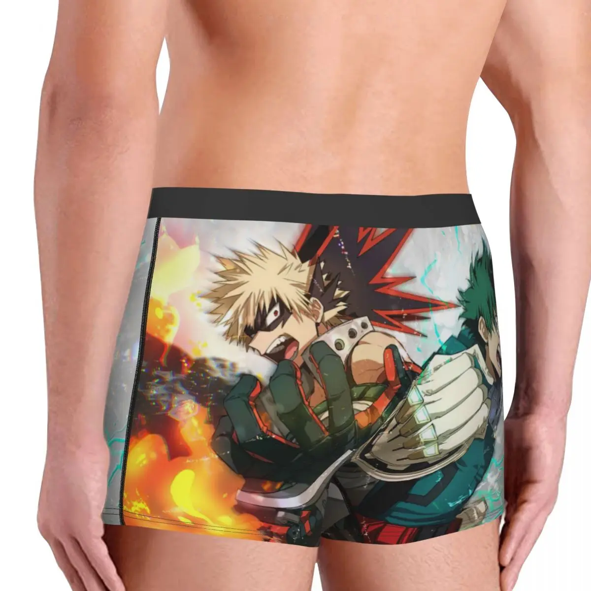 Anime, meu herói academia cuecas breathbale calcinha masculina cueca impressão shorts boxer briefs