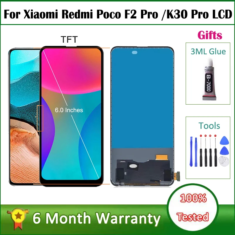 

Tested TFT LCD For Xiaomi Redmi Poco F2 Pro /K30 Pro LCD Display Touch Screen Digitizer Replacement For Redmi K30Pro Zoom LCDs