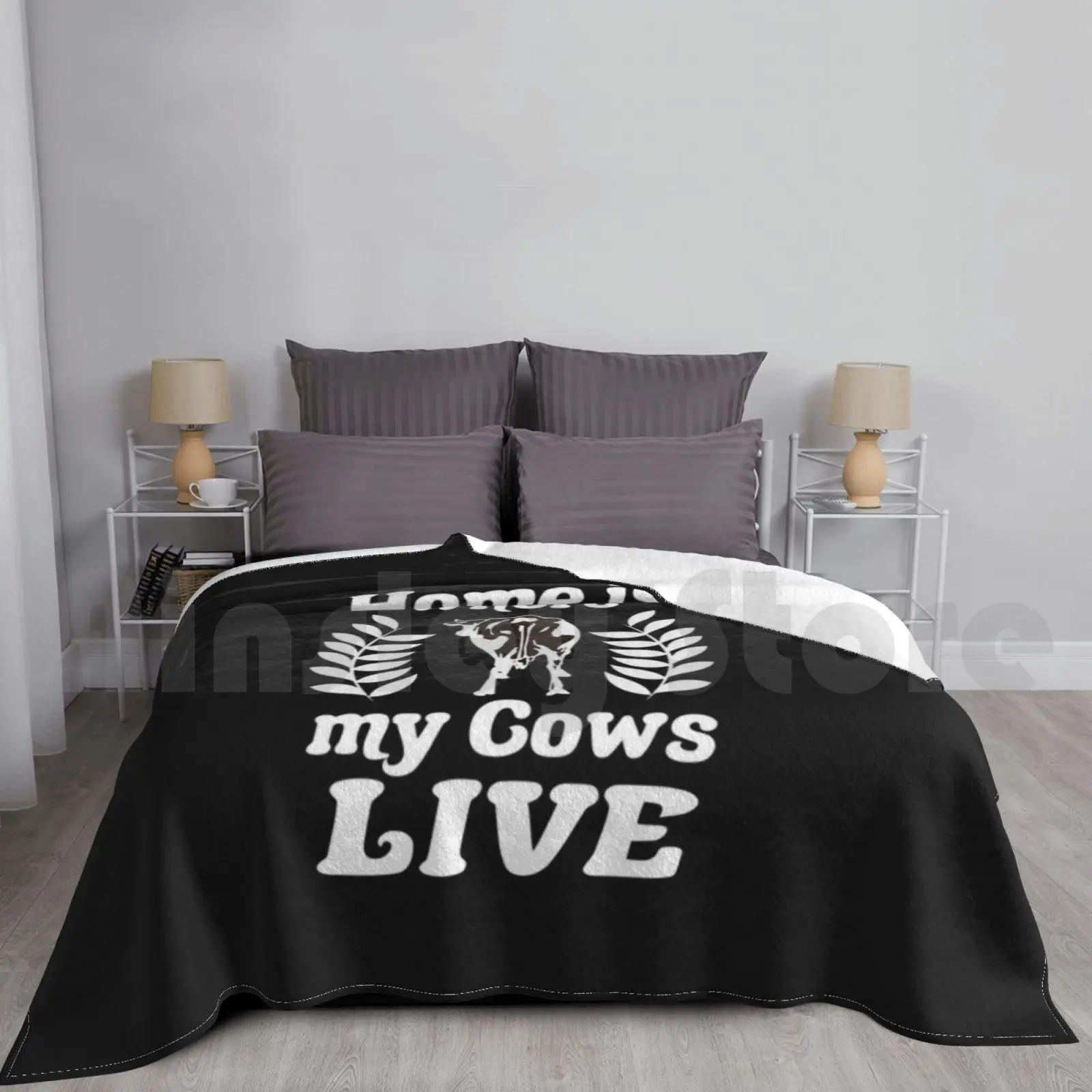 

Farmer Home Gift Blanket Super Soft Warm Light Thin Farm Cow Animal Cute Farmer Farming Tractor Cows Milk Home Nature