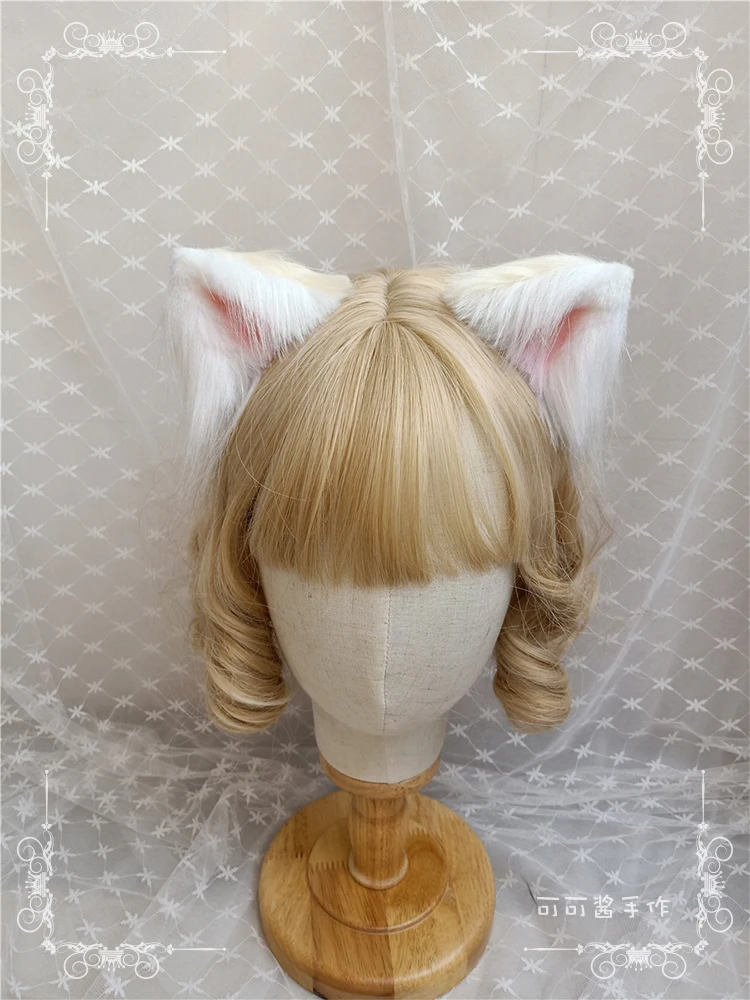 

Hand-made simulation animal ear hairpin clip cat ear headgear cos wolf ear dog jk ear lolita cat ear hairpin